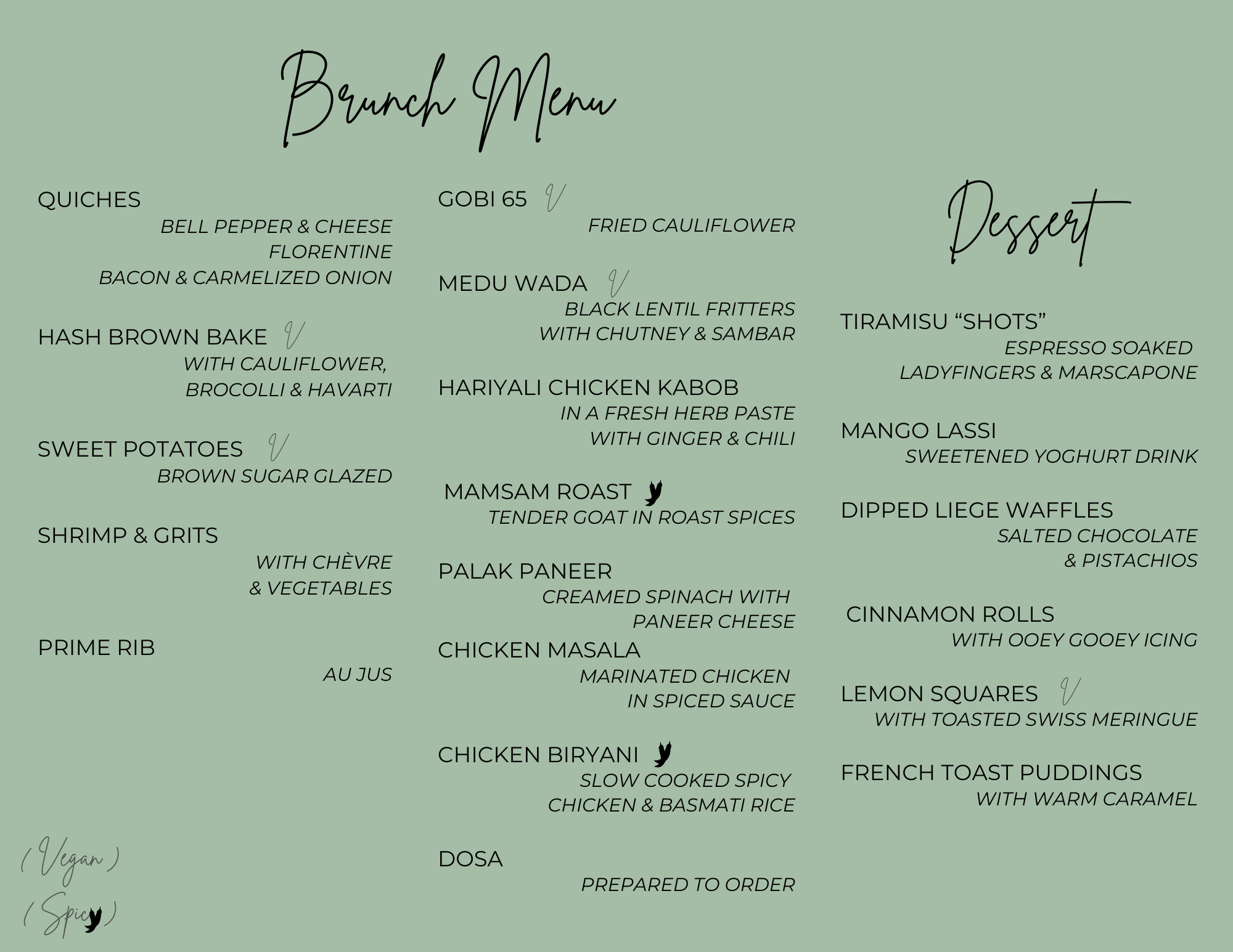 Menu Information